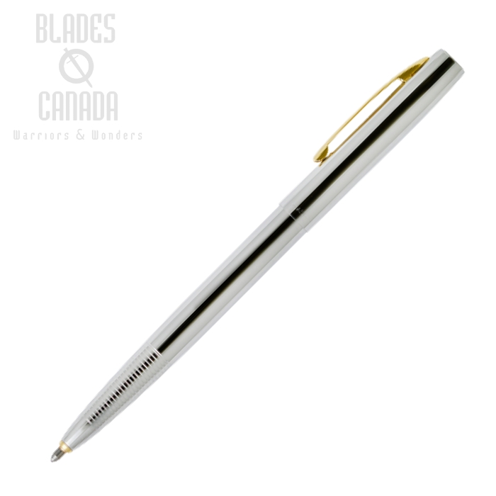 Fisher Space Pen Cap-O-Matic Pen, Chrome with Gold Tip/Clip, FPM4CGT